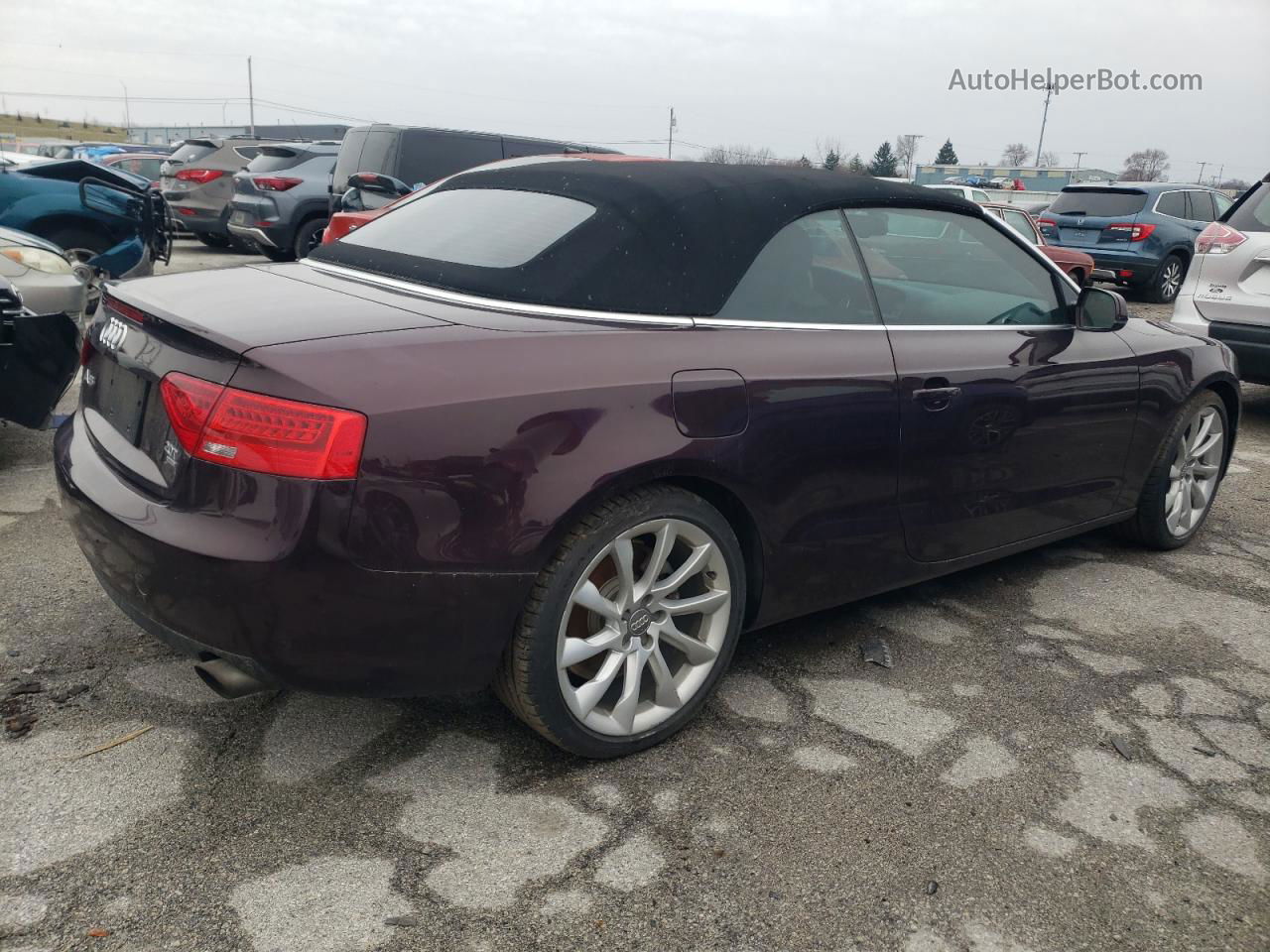 2014 Audi A5 Premium Plus Фиолетовый vin: WAULFAFH9EN001086