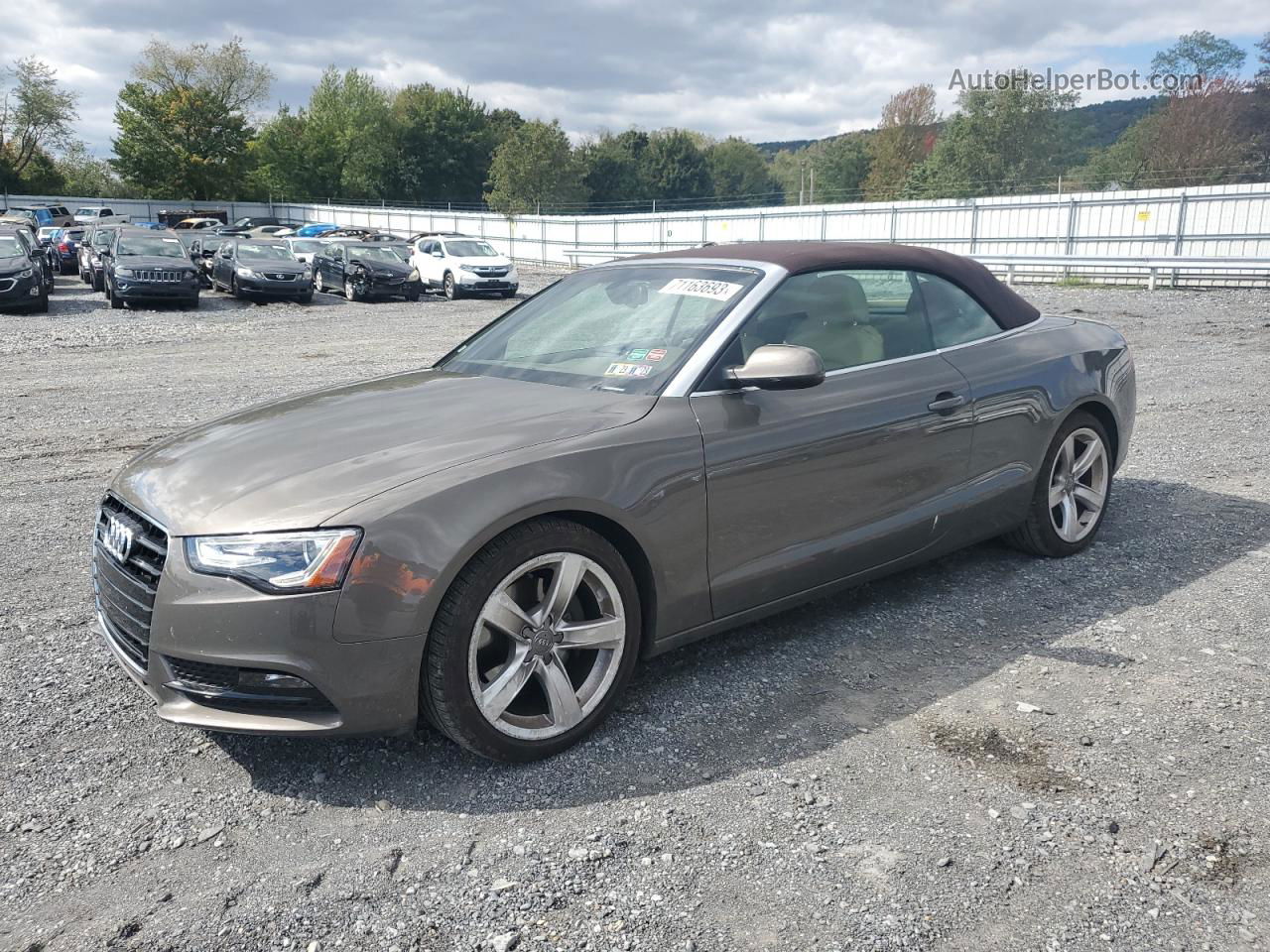 2014 Audi A5 Premium Plus Brown vin: WAULFAFHXEN002540