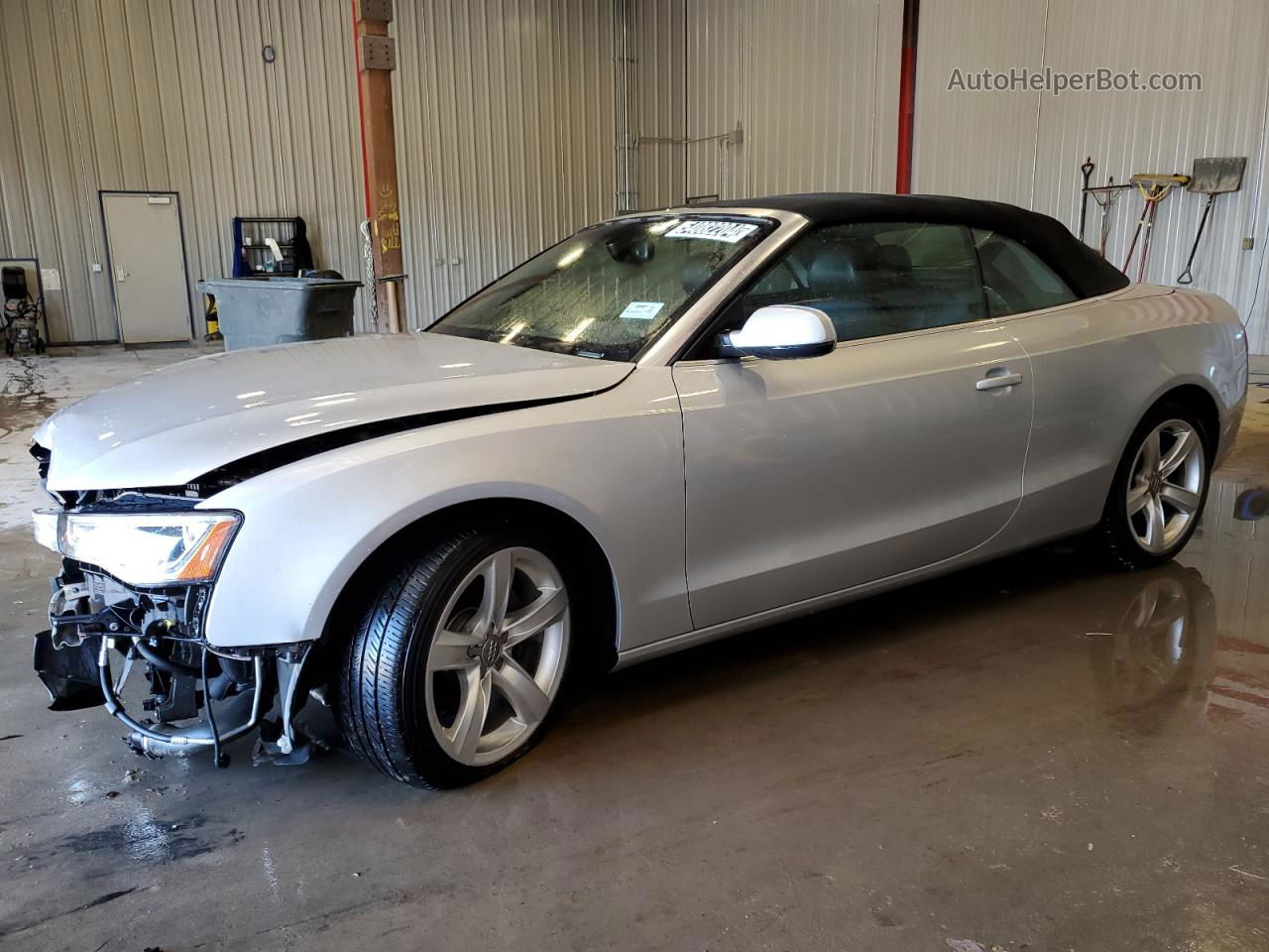 2014 Audi A5 Premium Plus Silver vin: WAULFAFHXEN007415