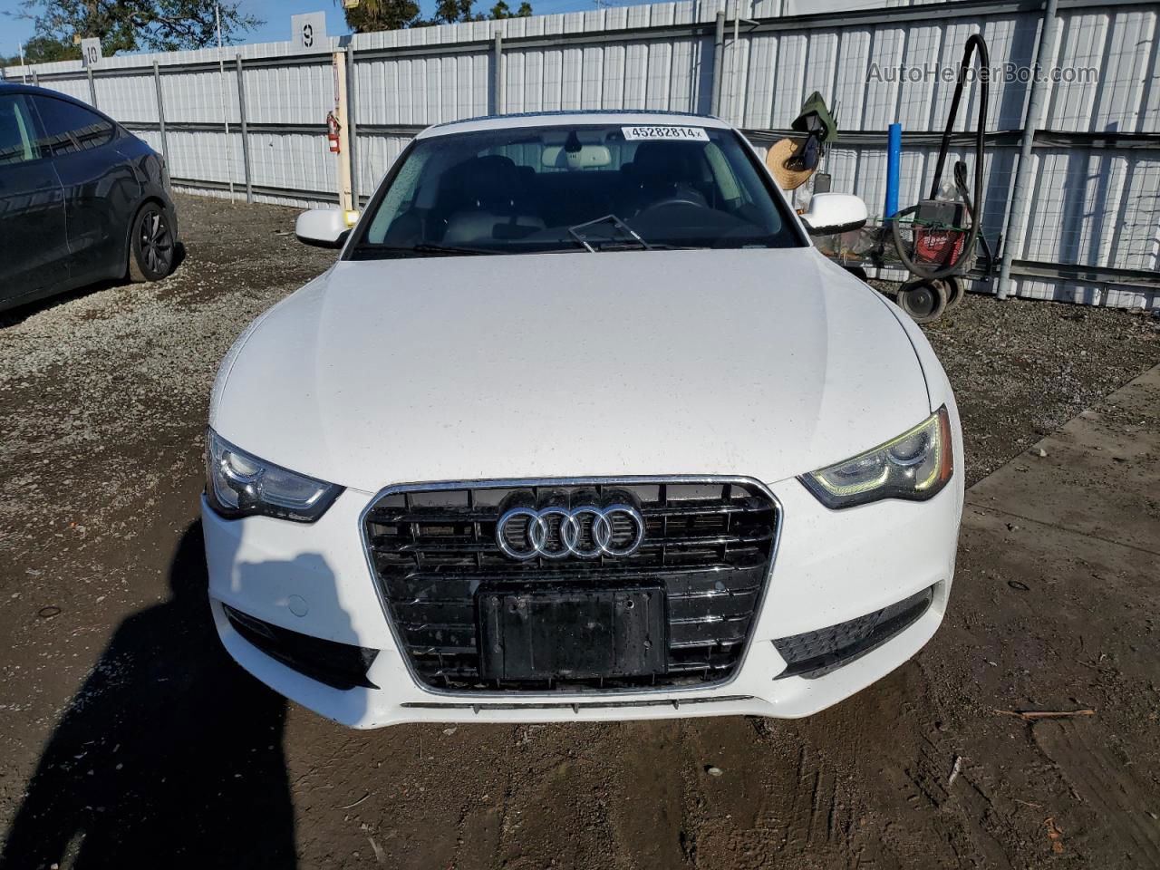 2014 Audi A5 Premium Plus White vin: WAULFAFR0EA019444