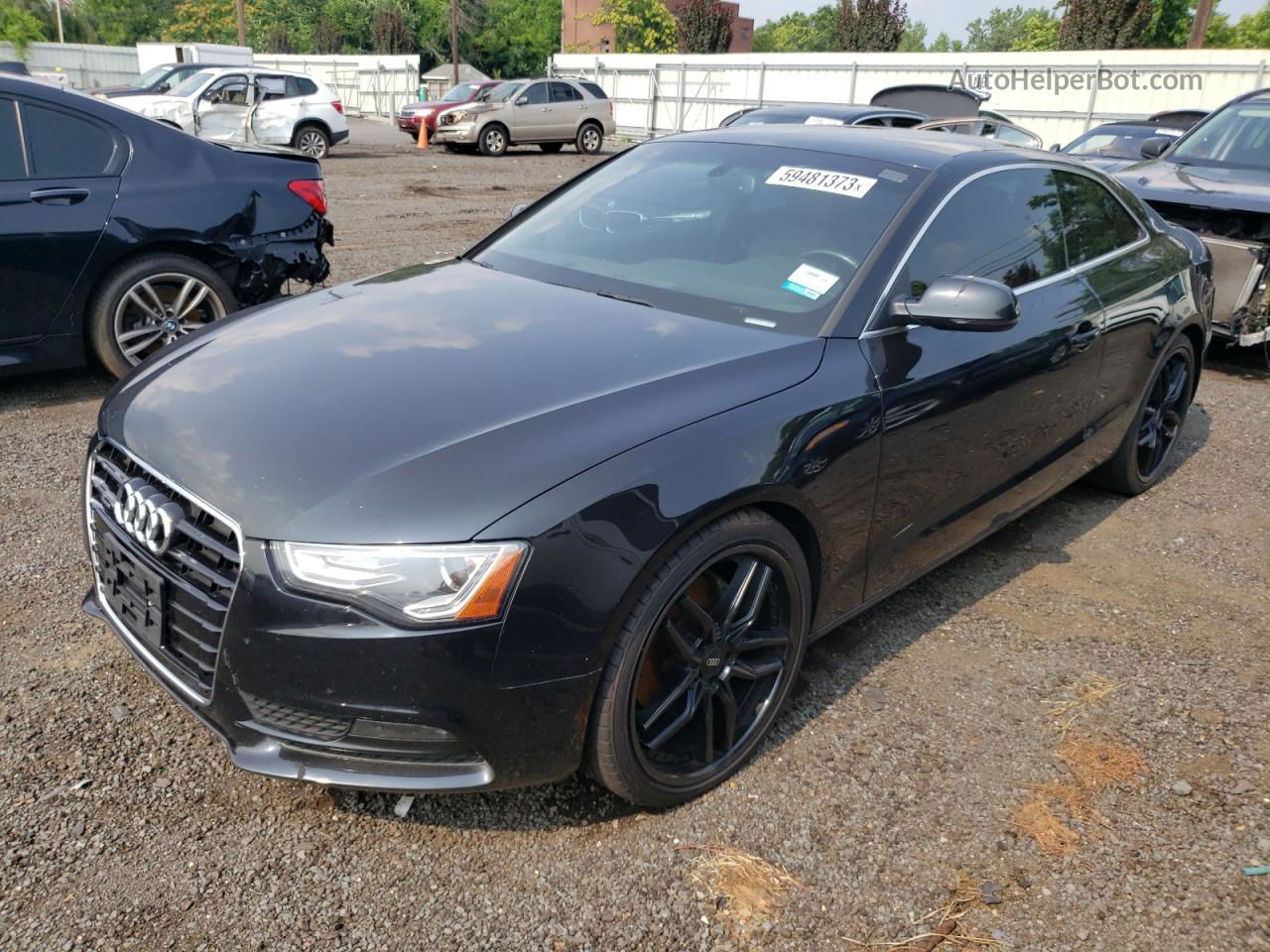 2014 Audi A5 Premium Plus Черный vin: WAULFAFR0EA022005