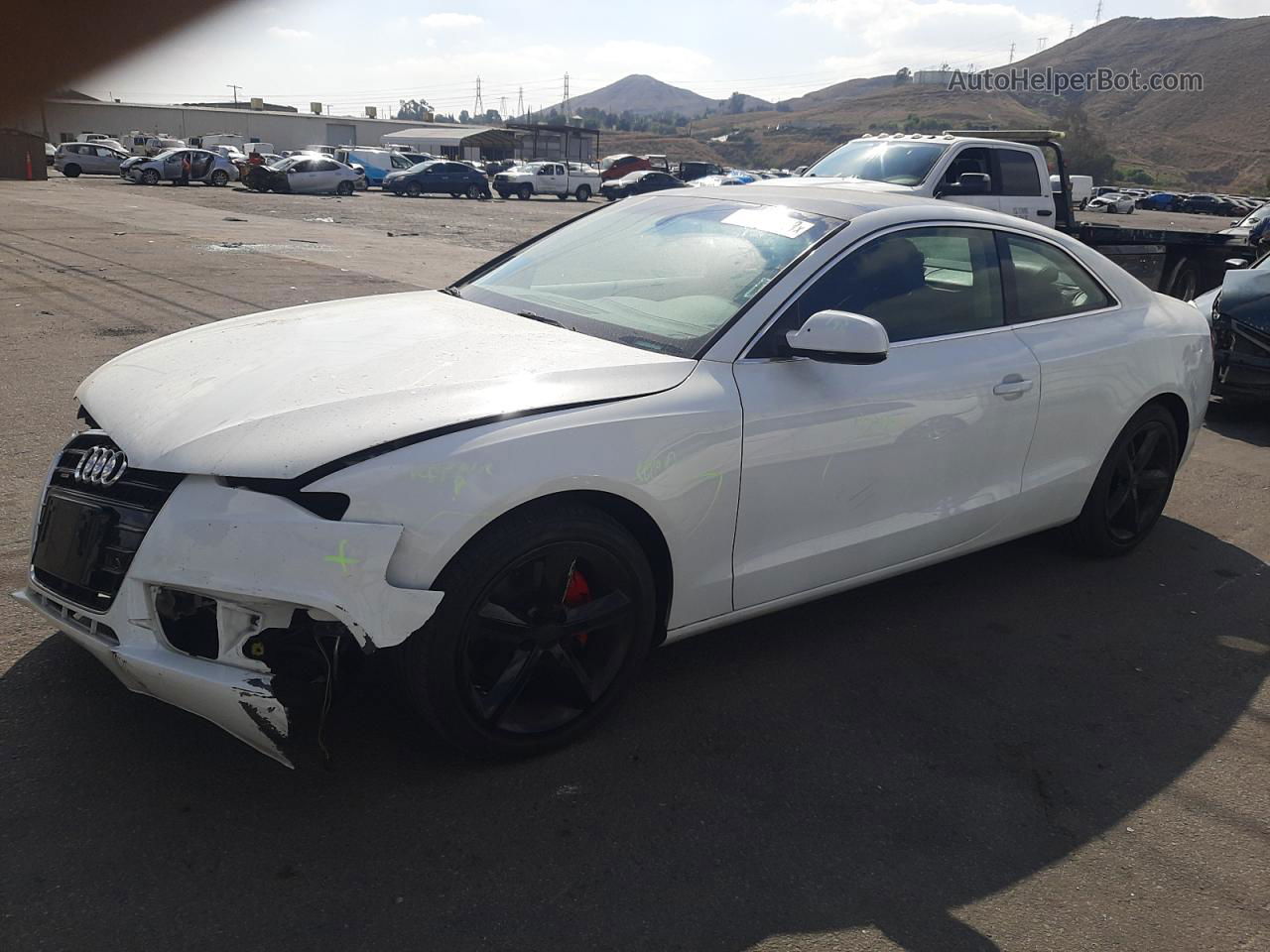 2014 Audi A5 Premium Plus White vin: WAULFAFR3EA017669