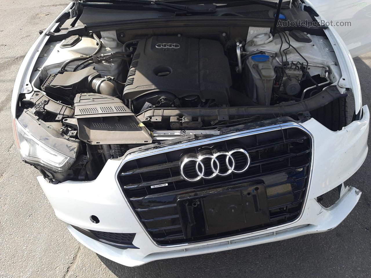 2014 Audi A5 Premium Plus White vin: WAULFAFR3EA017669