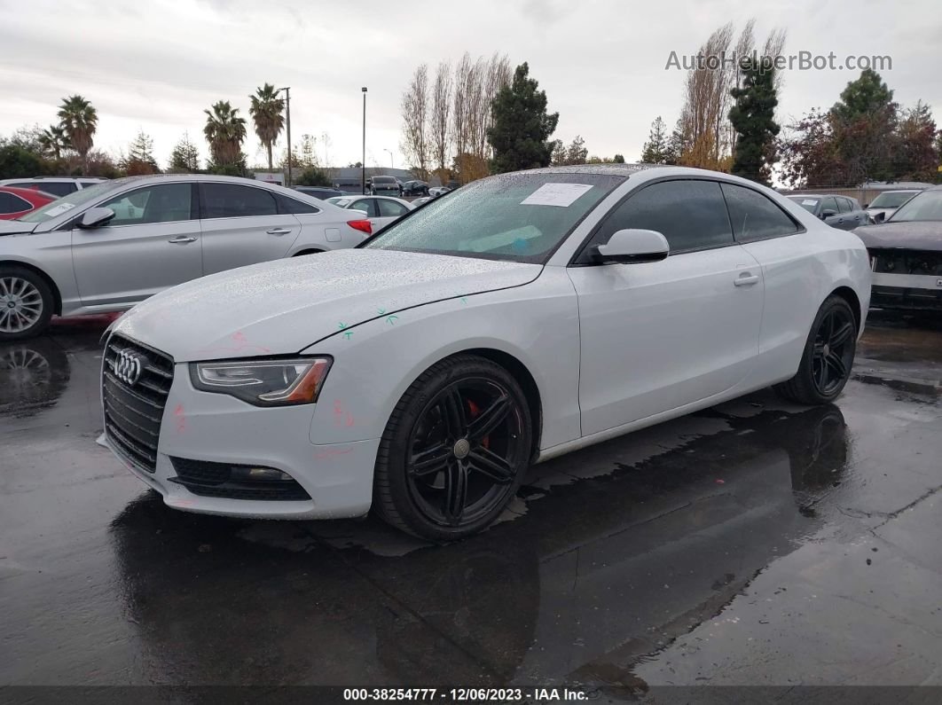 2014 Audi A5 2.0t Premium White vin: WAULFAFR3EA025500