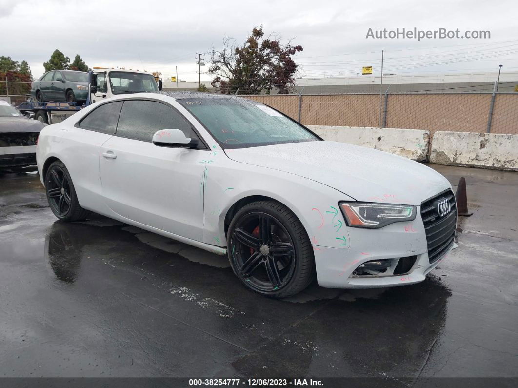 2014 Audi A5 2.0t Premium White vin: WAULFAFR3EA025500