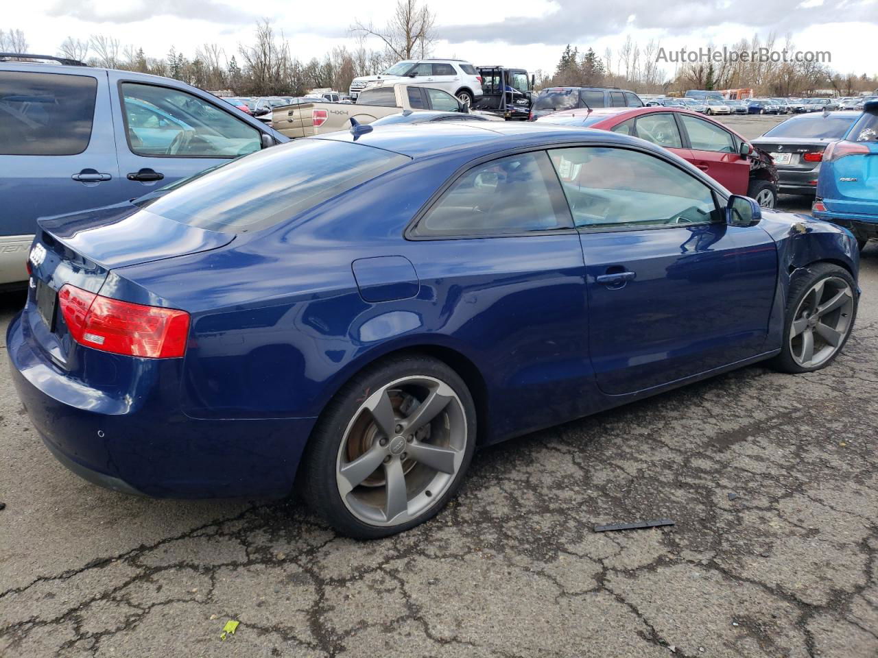 2014 Audi A5 Premium Plus Blue vin: WAULFAFR3EA026811