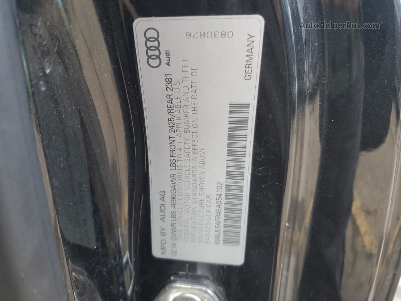 2014 Audi A5 Premium Plus Черный vin: WAULFAFR4EA054102