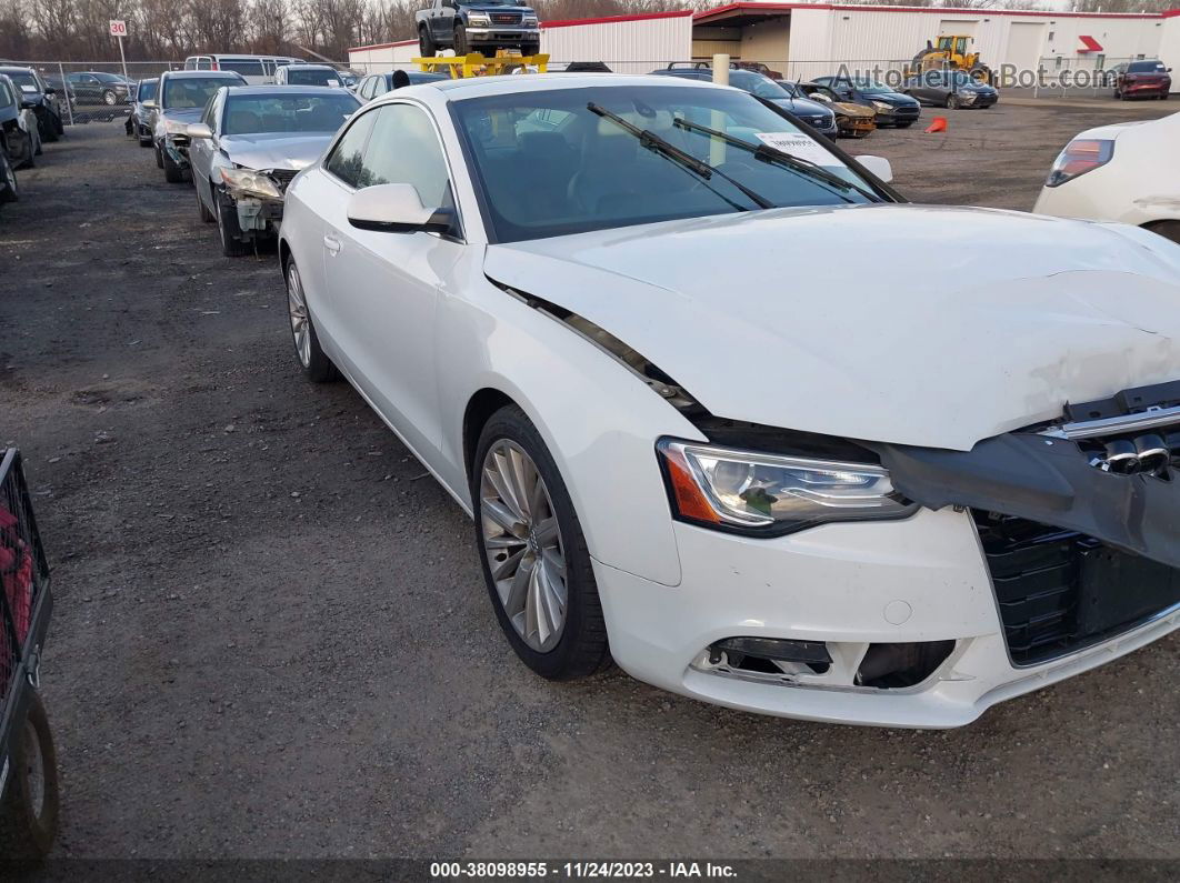 2014 Audi A5 2.0t Premium White vin: WAULFAFR5EA018225