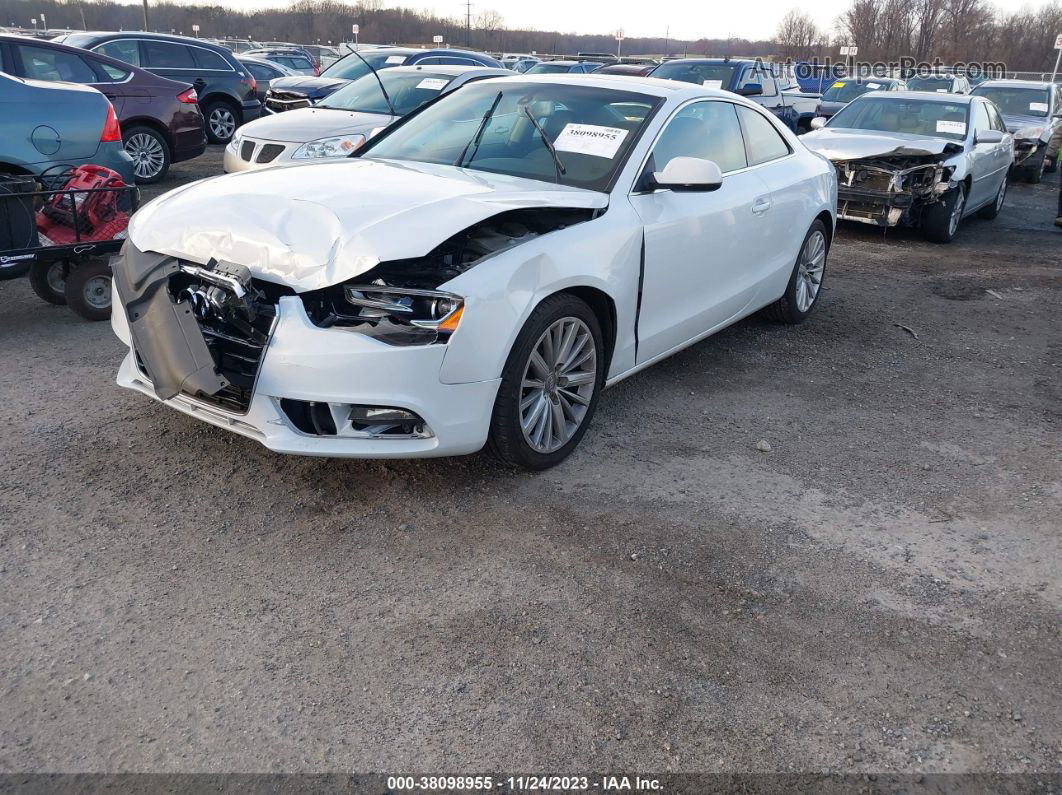 2014 Audi A5 2.0t Premium White vin: WAULFAFR5EA018225