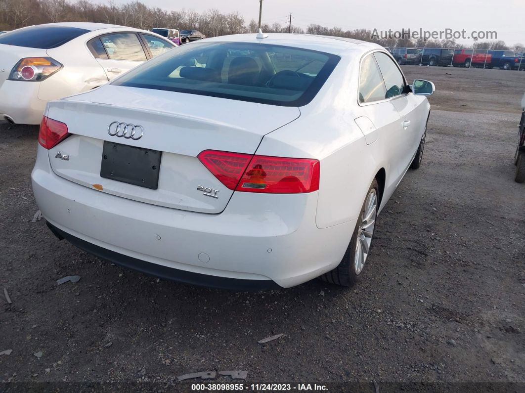 2014 Audi A5 2.0t Premium White vin: WAULFAFR5EA018225