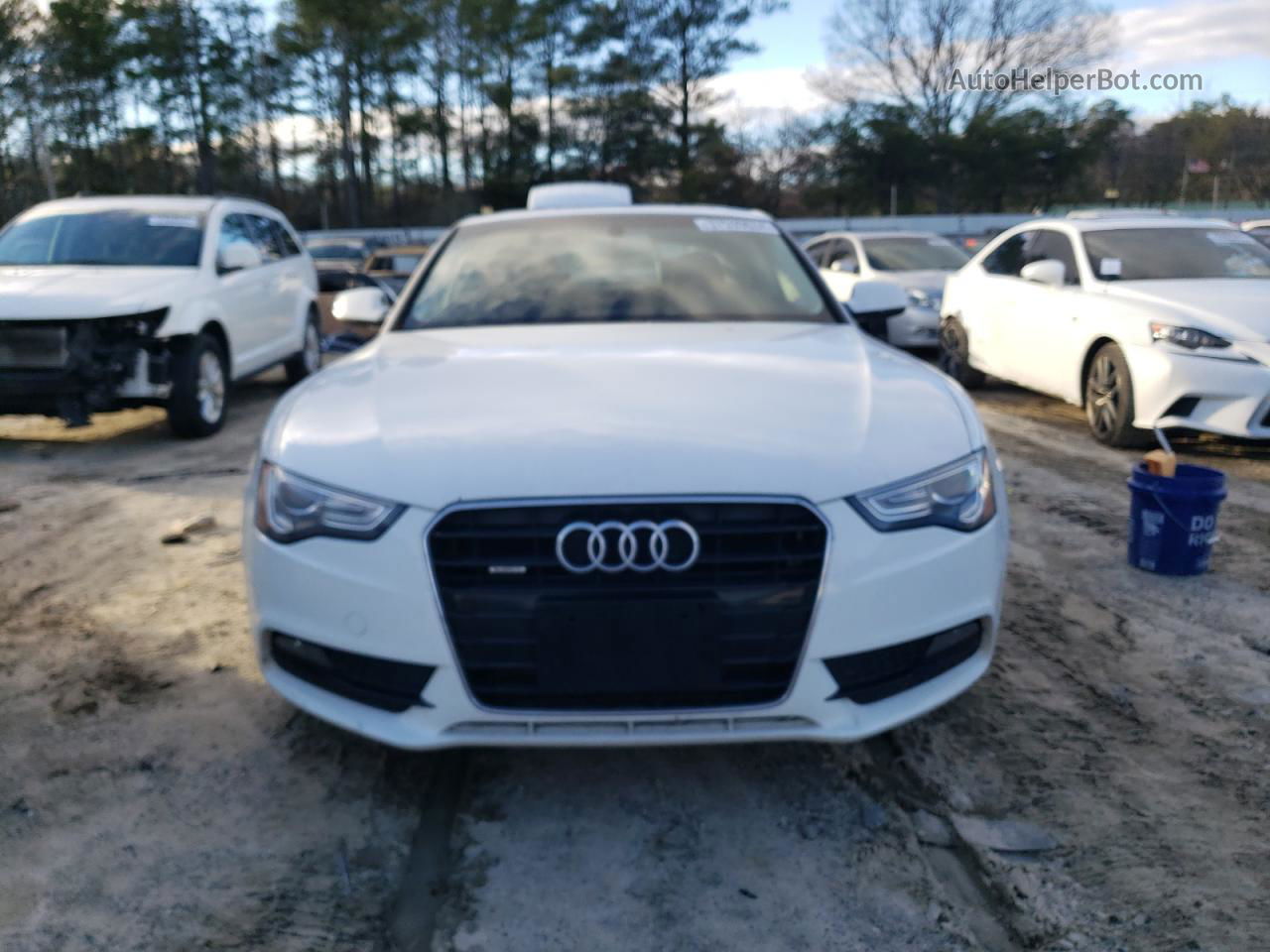 2014 Audi A5 Premium Plus White vin: WAULFAFR6EA004561