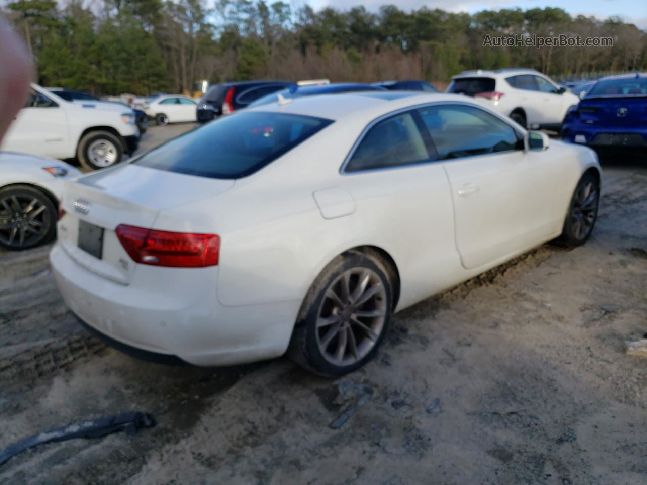 2014 Audi A5 Premium Plus White vin: WAULFAFR6EA004561