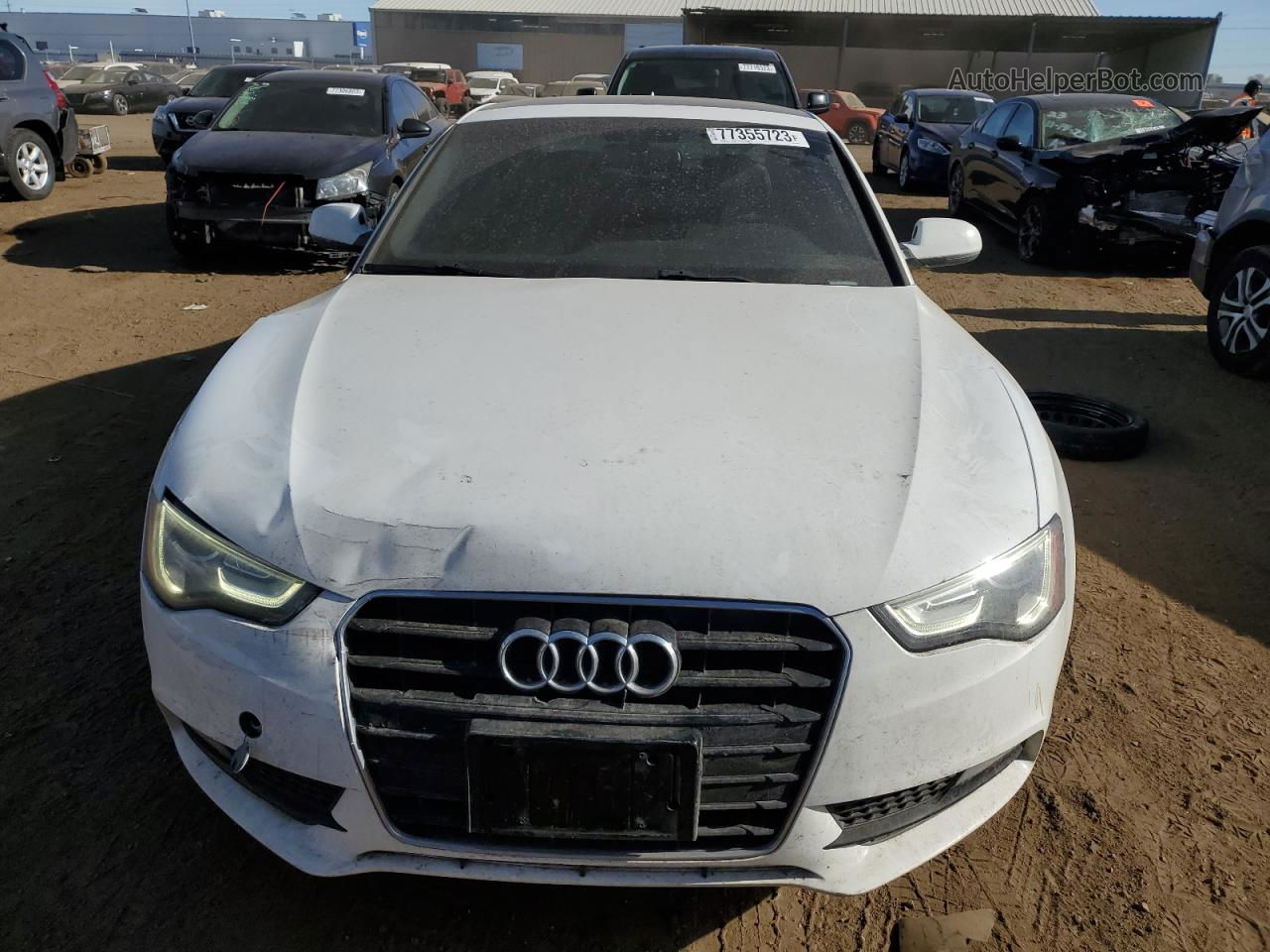 2014 Audi A5 Premium Plus White vin: WAULFAFR6EA012899