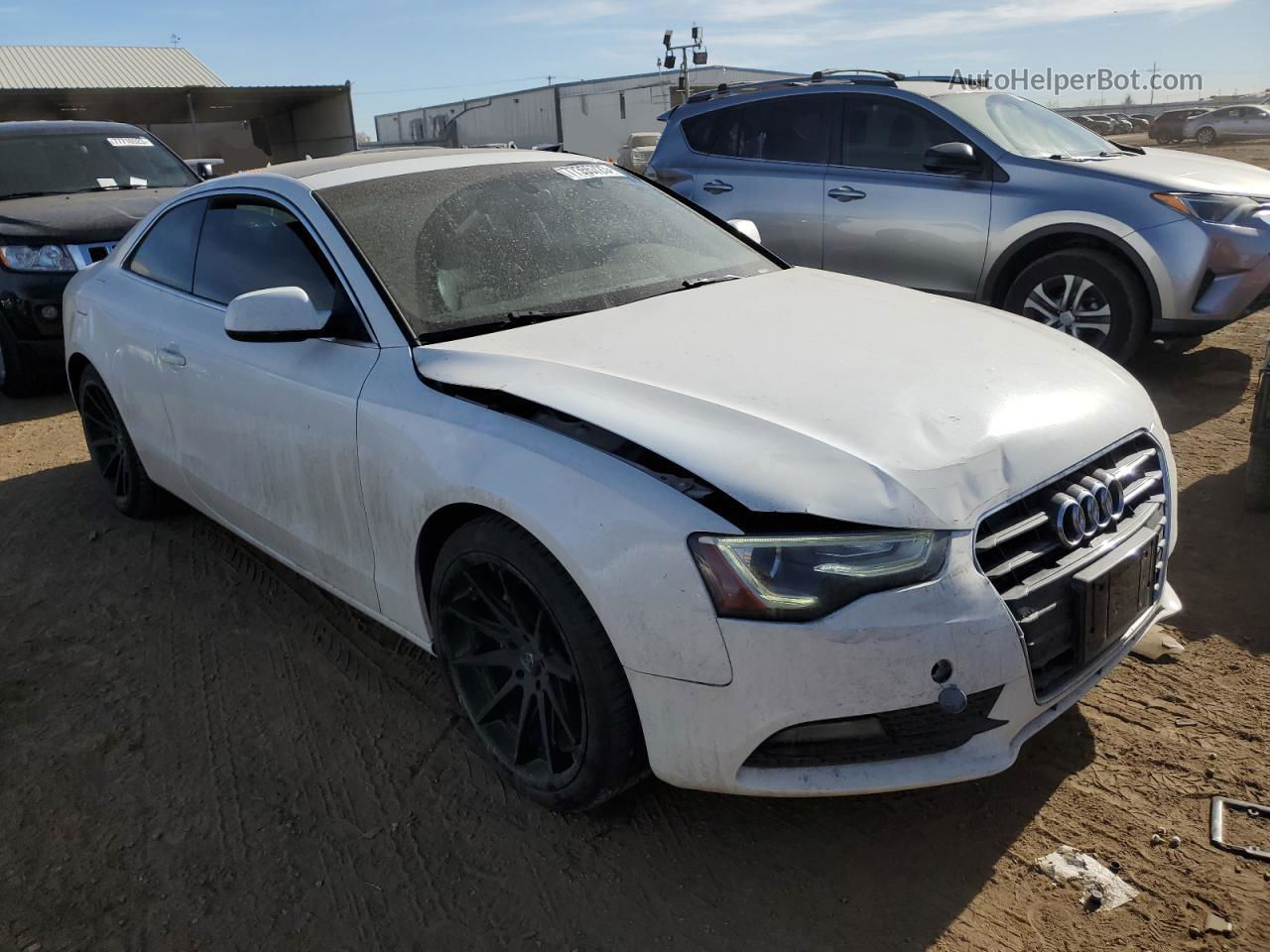 2014 Audi A5 Premium Plus White vin: WAULFAFR6EA012899