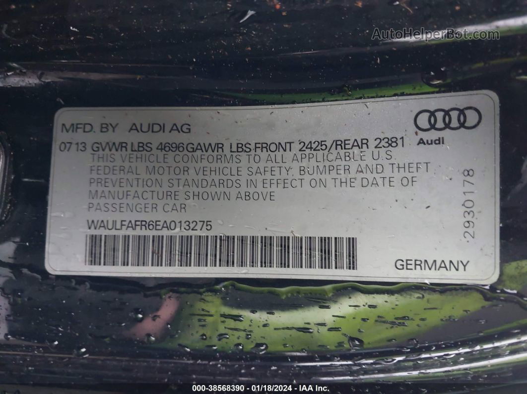 2014 Audi A5 2.0t Premium Black vin: WAULFAFR6EA013275
