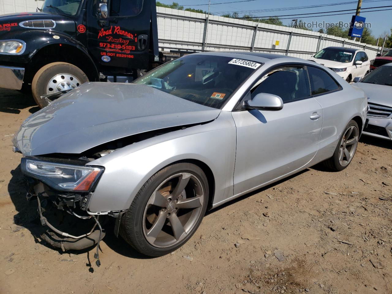 2014 Audi A5 Premium Plus Silver vin: WAULFAFR6EA018623