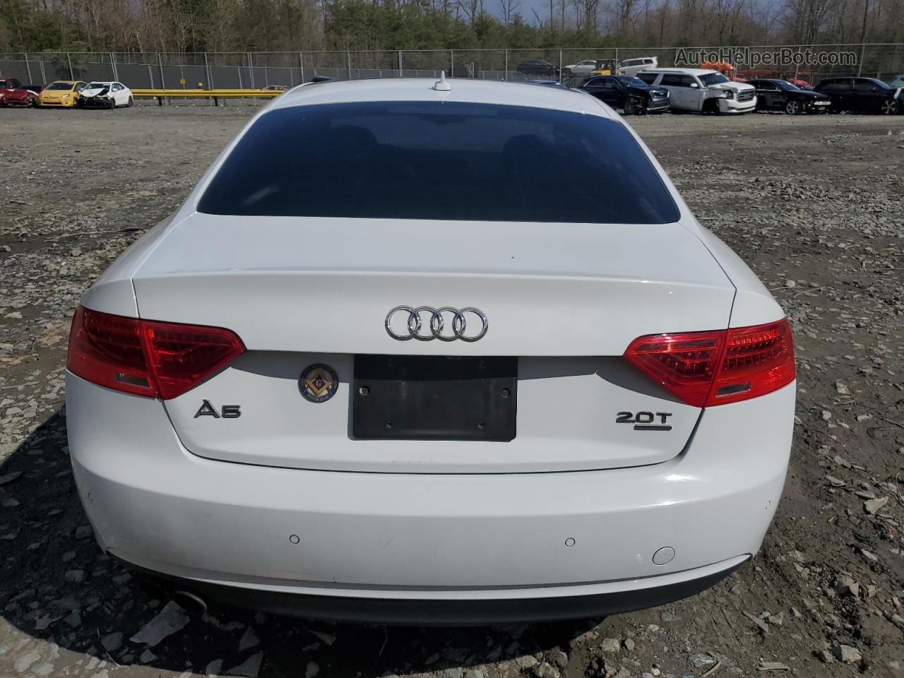 2014 Audi A5 Premium Plus White vin: WAULFAFR6EA037785