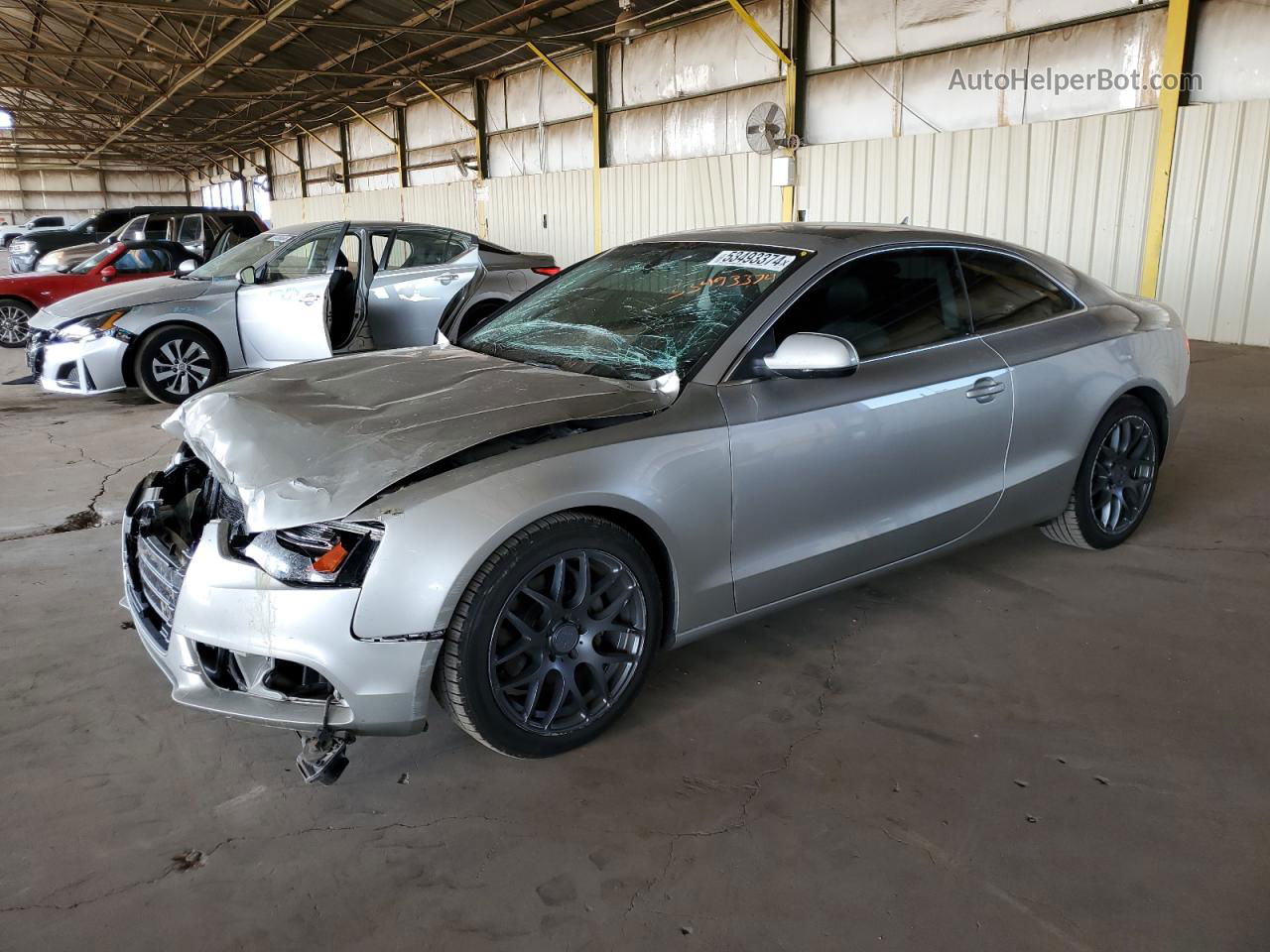 2014 Audi A5 Premium Plus Silver vin: WAULFAFR6EA042193