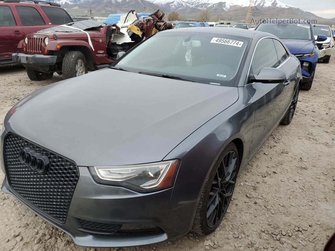 2014 Audi A5 Premium Plus Gray vin: WAULFAFR7EA064753