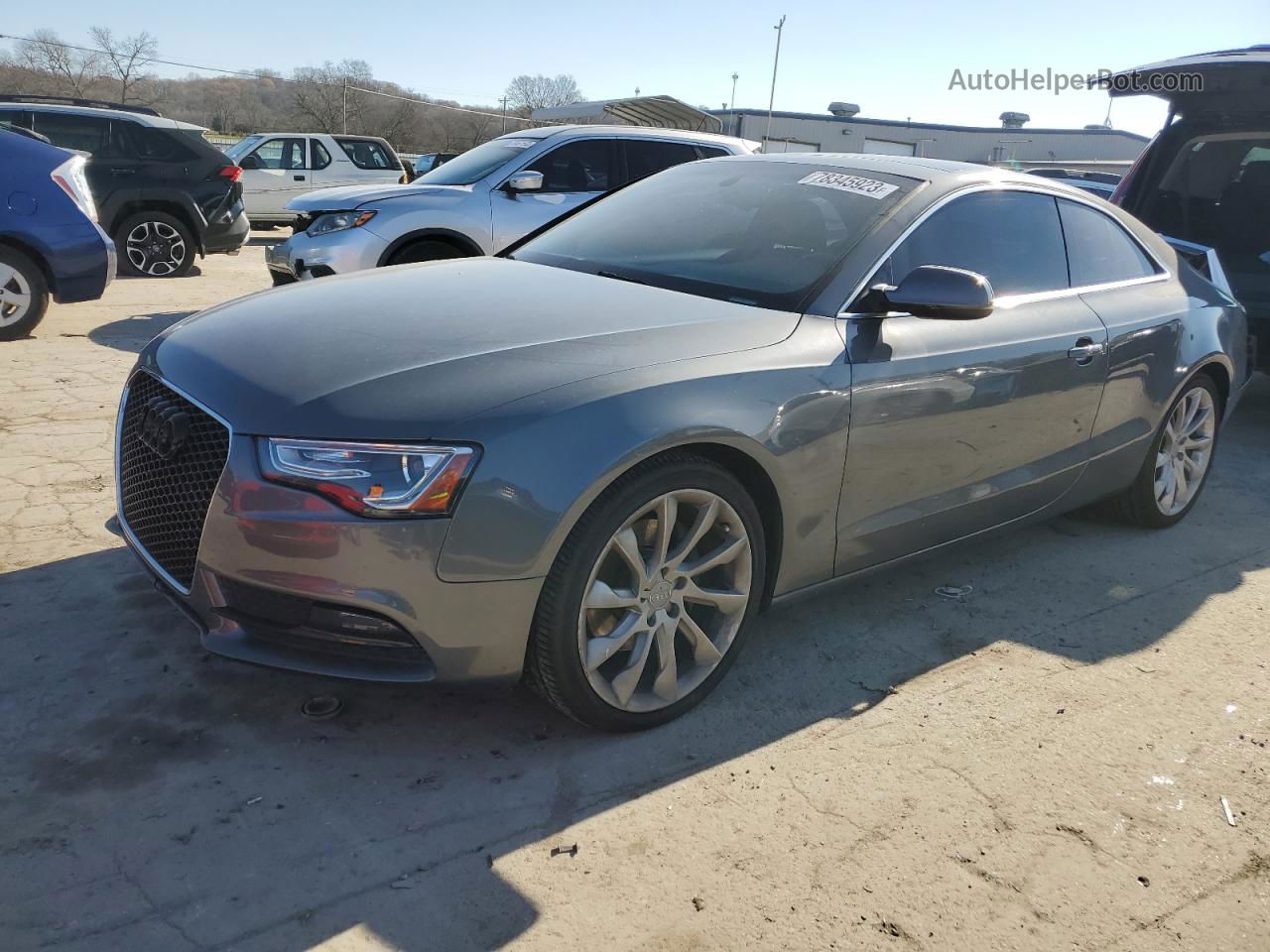 2014 Audi A5 Premium Plus Серый vin: WAULFAFR8EA008420