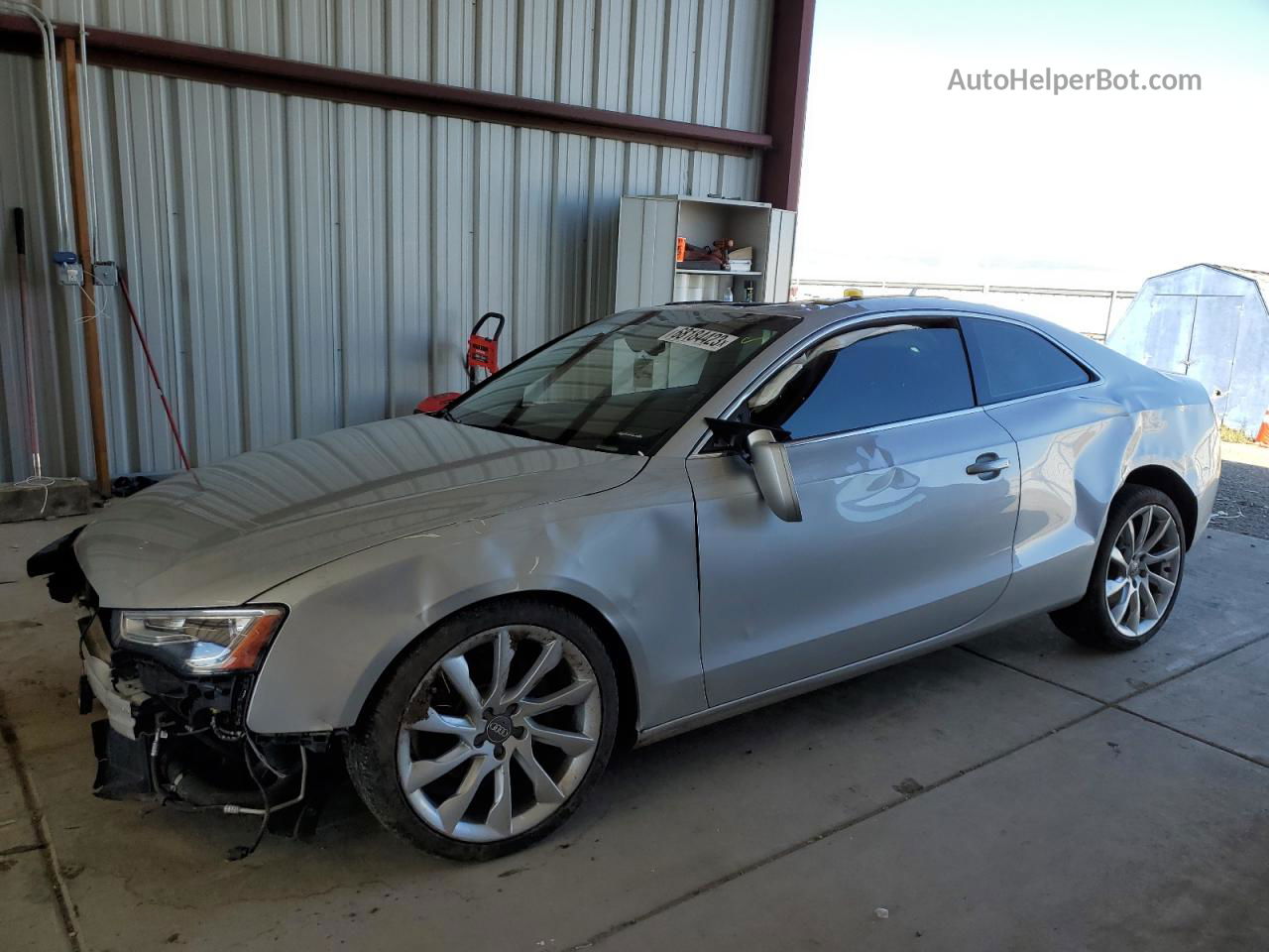 2014 Audi A5 Premium Plus Silver vin: WAULFAFR8EA062798