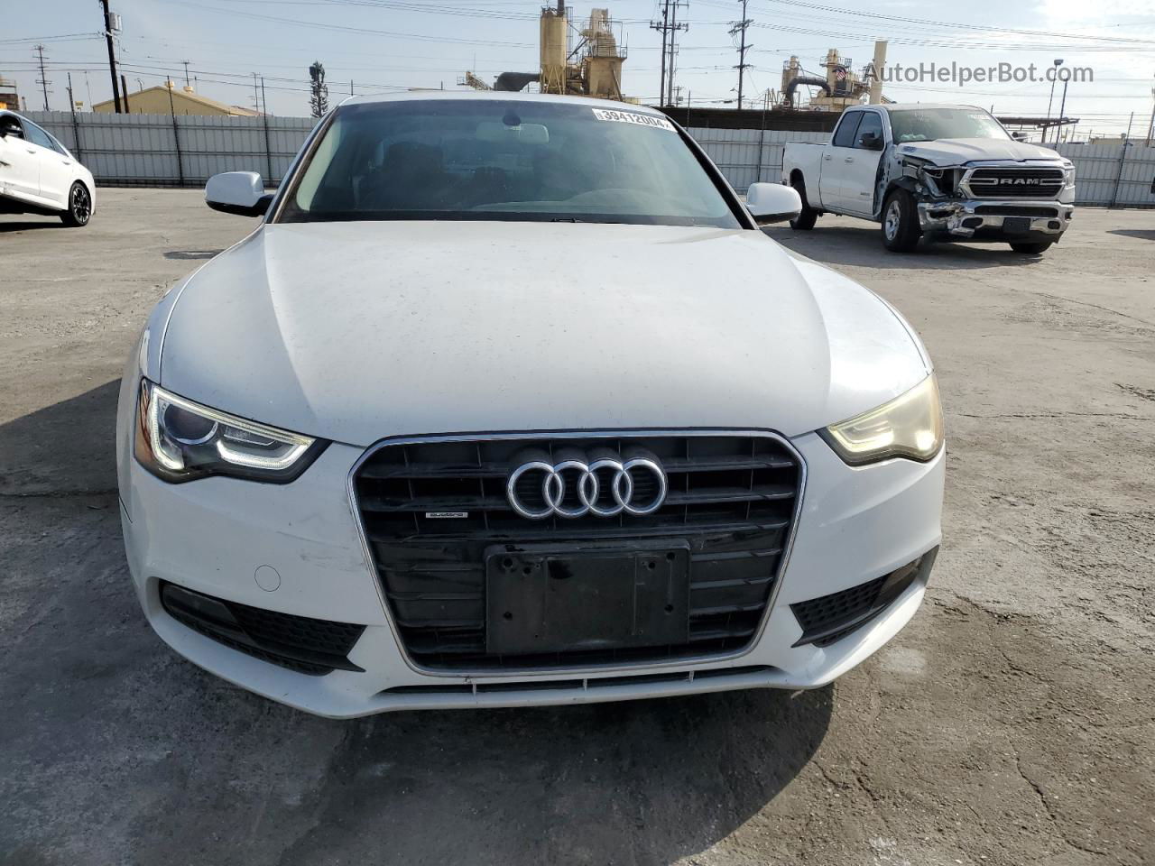 2014 Audi A5 Premium Plus White vin: WAULFAFR9EA004425