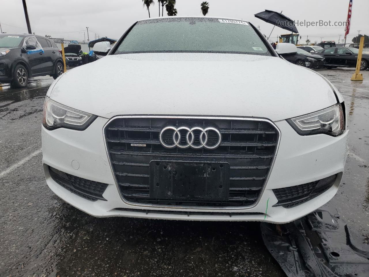 2014 Audi A5 Premium Plus White vin: WAULFAFR9EA007843