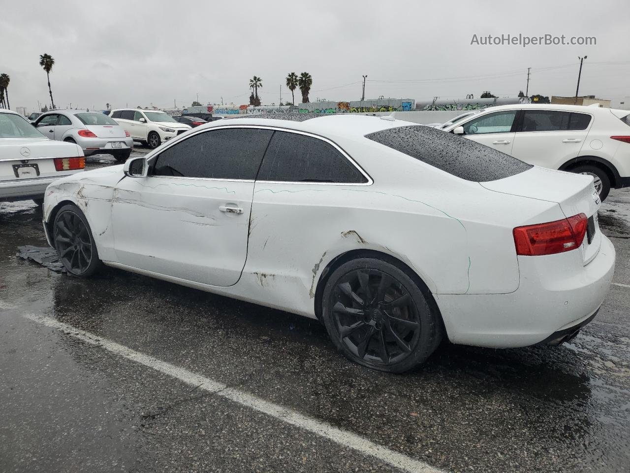 2014 Audi A5 Premium Plus White vin: WAULFAFR9EA007843