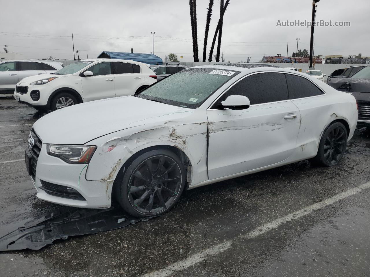 2014 Audi A5 Premium Plus White vin: WAULFAFR9EA007843