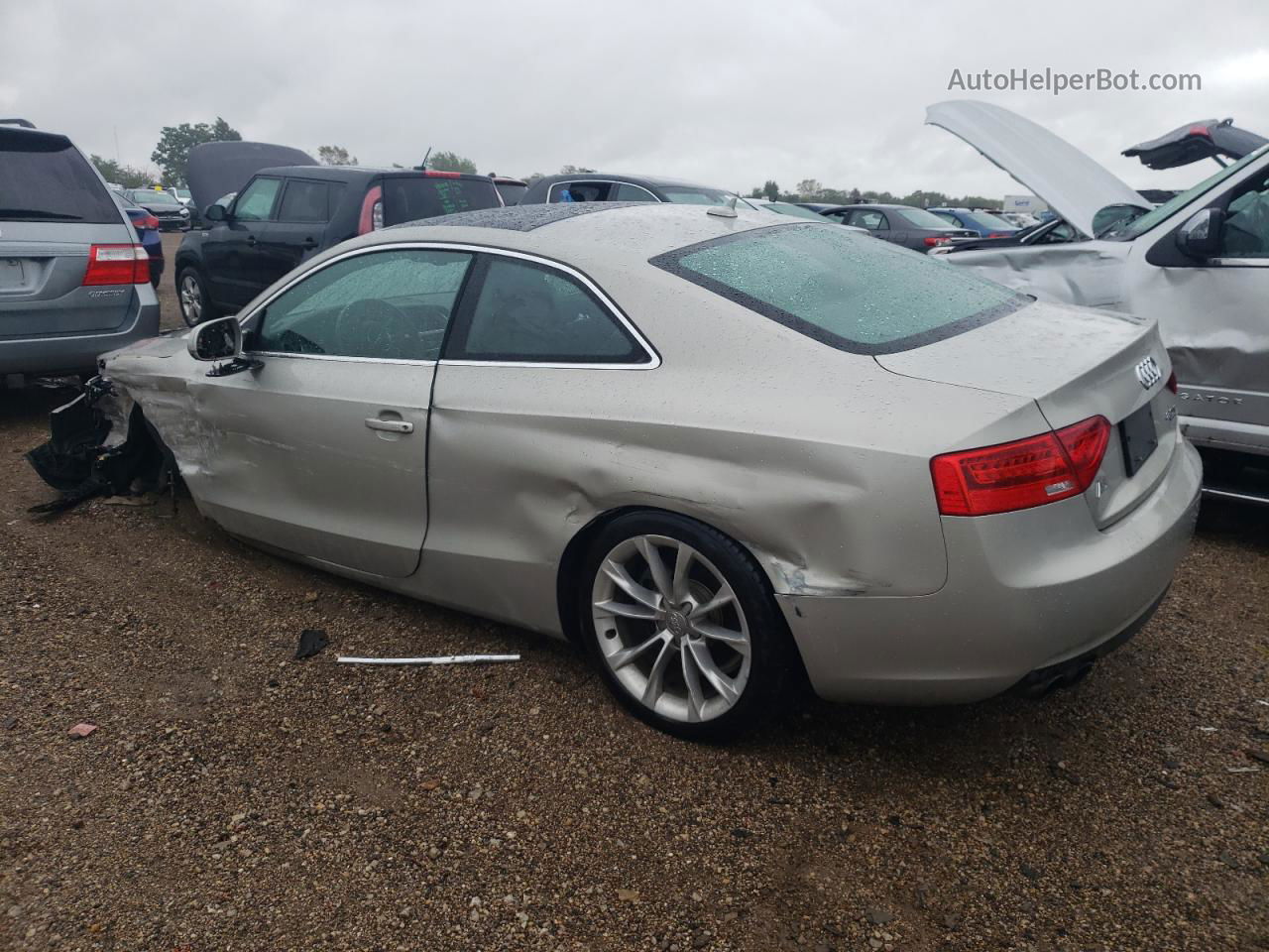 2014 Audi A5 Premium Plus Beige vin: WAULFAFR9EA057366