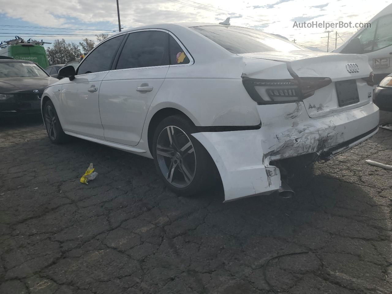 2018 Audi A4 Premium Plus White vin: WAULMAF40JA233922