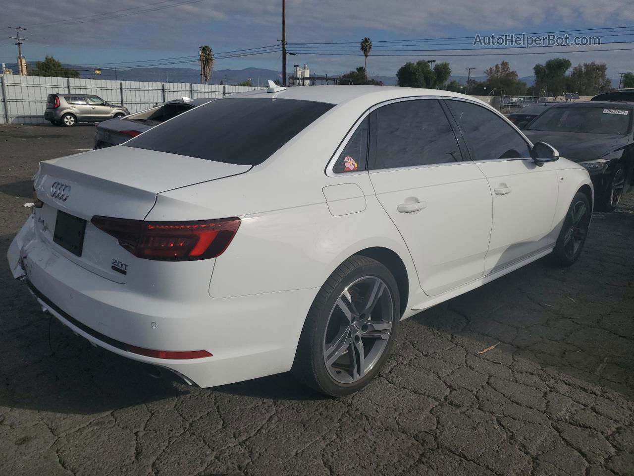 2018 Audi A4 Premium Plus White vin: WAULMAF40JA233922