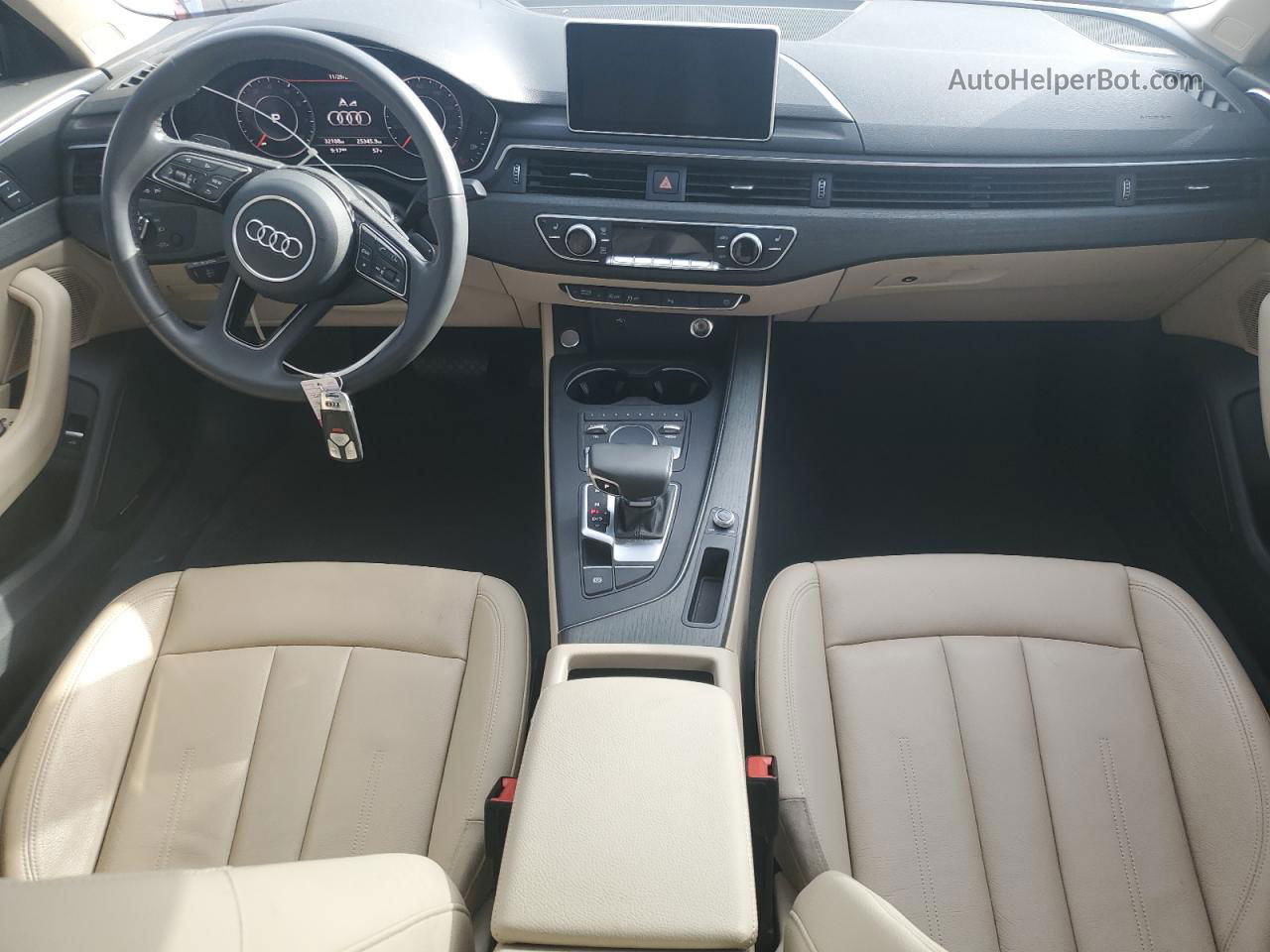 2018 Audi A4 Premium Plus White vin: WAULMAF40JA233922