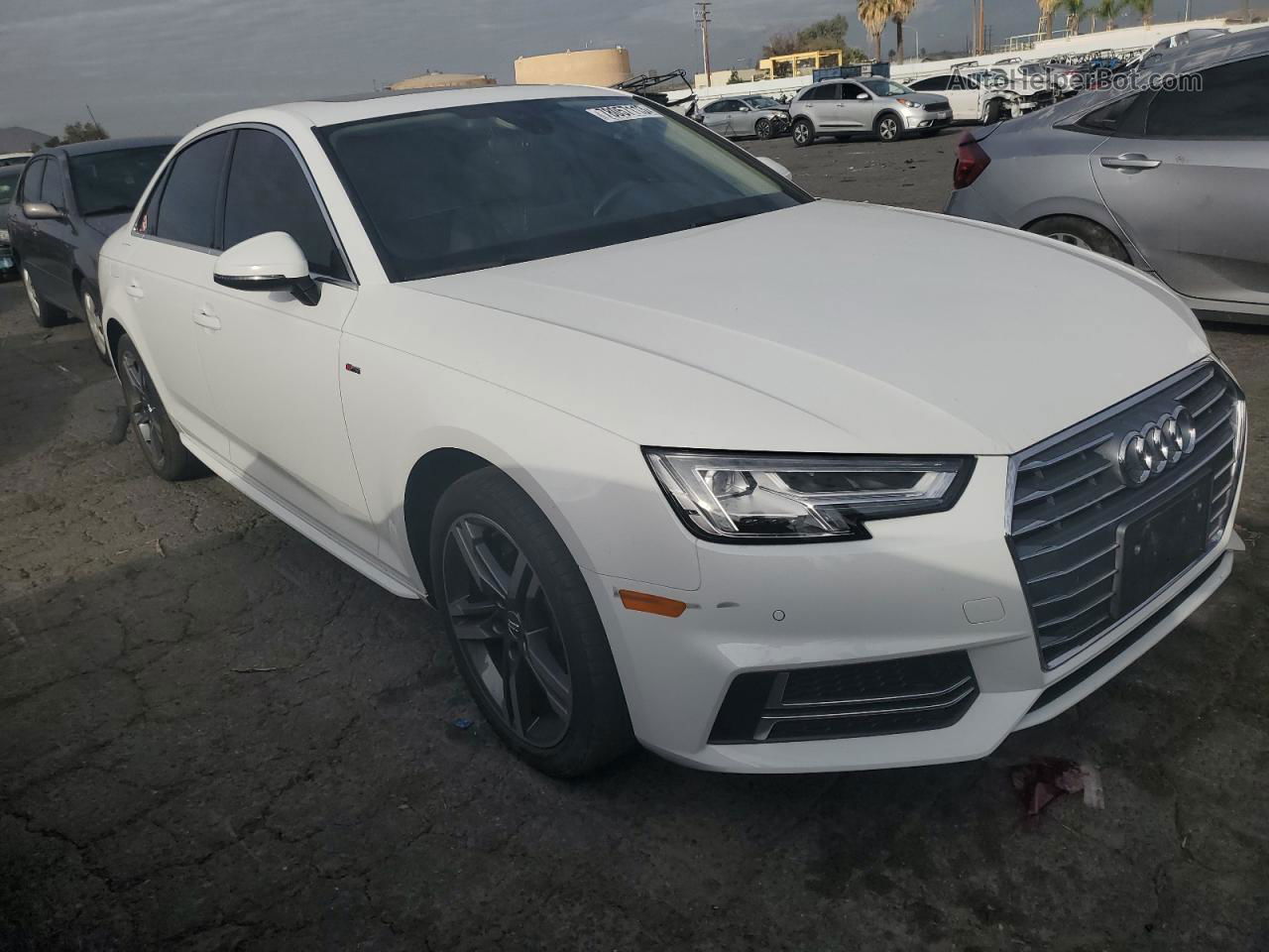 2018 Audi A4 Premium Plus White vin: WAULMAF40JA233922