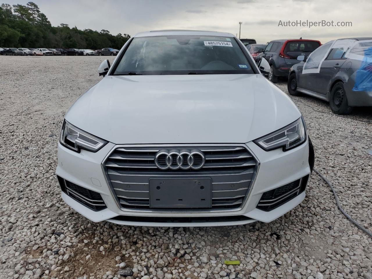 2018 Audi A4 Premium Plus White vin: WAULMAF41JA100716