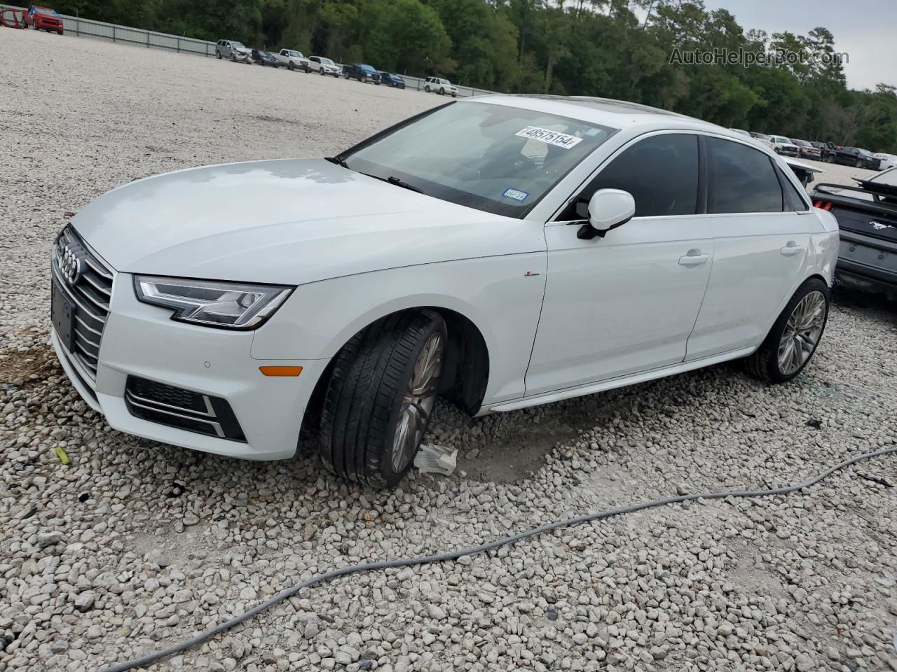 2018 Audi A4 Premium Plus White vin: WAULMAF41JA100716