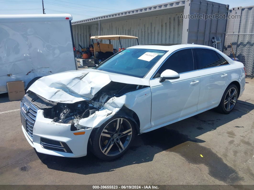 2017 Audi A4 2.0t Ultra Premium White vin: WAULMAF44HA157342