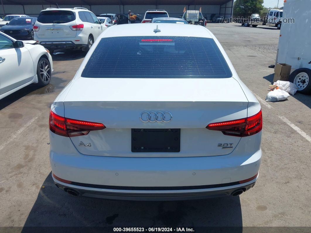 2017 Audi A4 2.0t Ultra Premium White vin: WAULMAF44HA157342