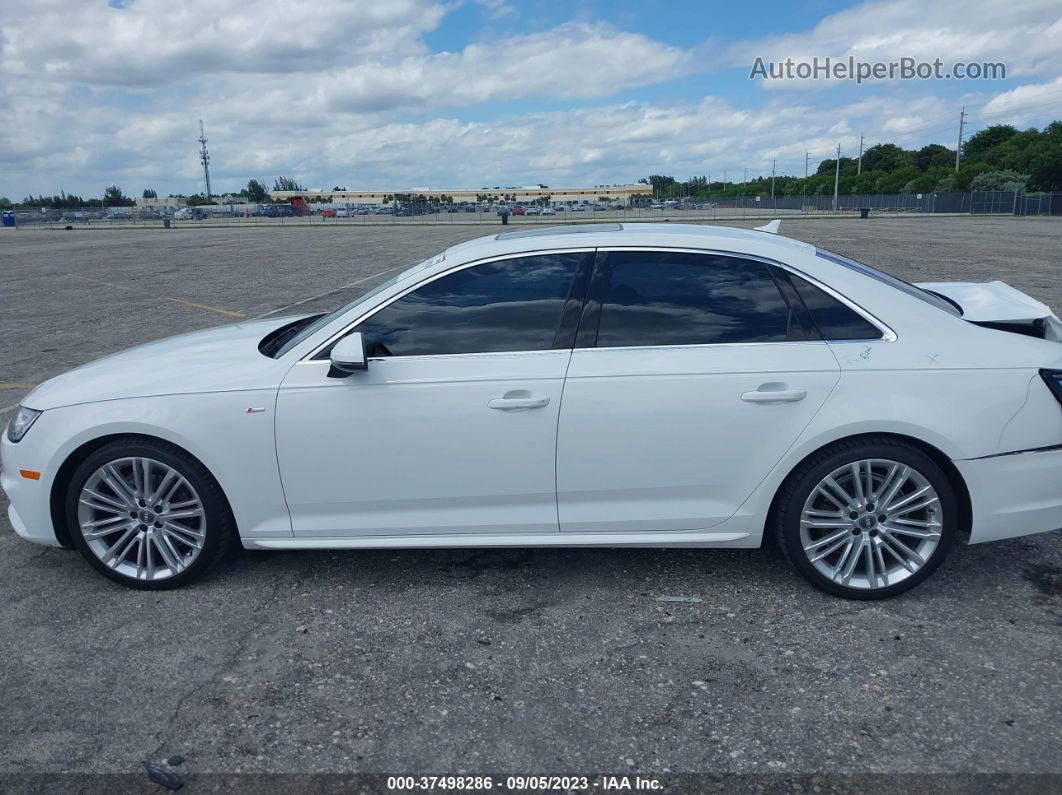 2018 Audi A4 Premium Plus White vin: WAULMAF45JA233611