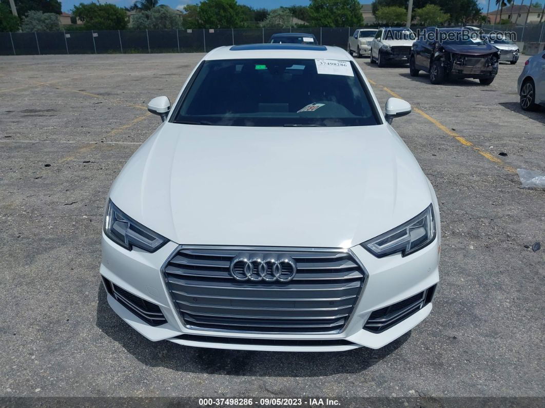 2018 Audi A4 Premium Plus White vin: WAULMAF45JA233611