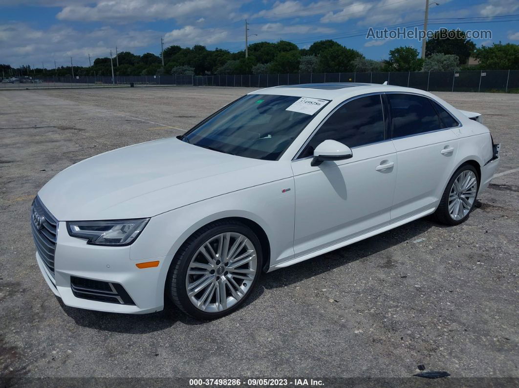 2018 Audi A4 Premium Plus White vin: WAULMAF45JA233611