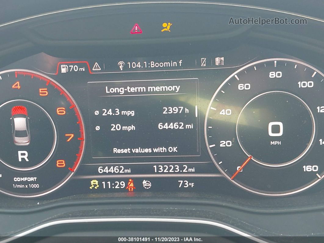 2018 Audi A4 2.0t Tech Ultra Premium/2.0t Ultra Premium Белый vin: WAULMAF47JA227776