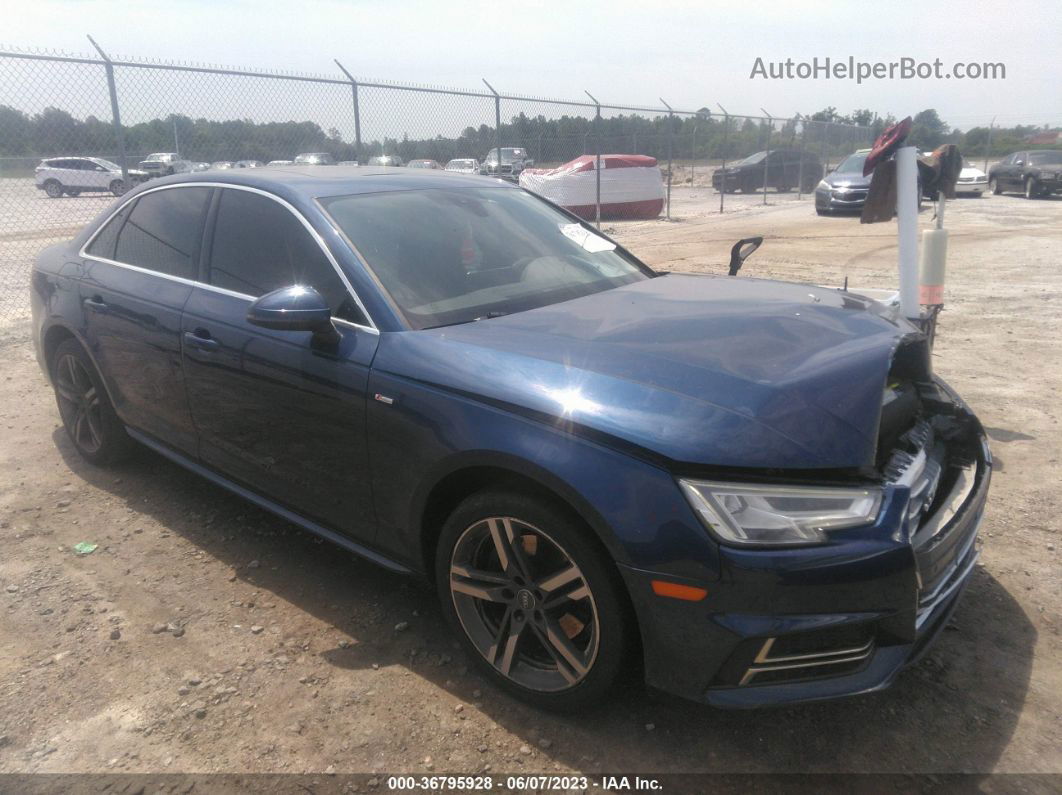 2017 Audi A4 Ultra Premium Plus Blue vin: WAULMAF48HN068642