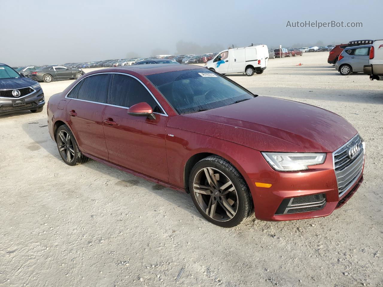 2018 Audi A4 Premium Plus Red vin: WAULMAF48JA144440