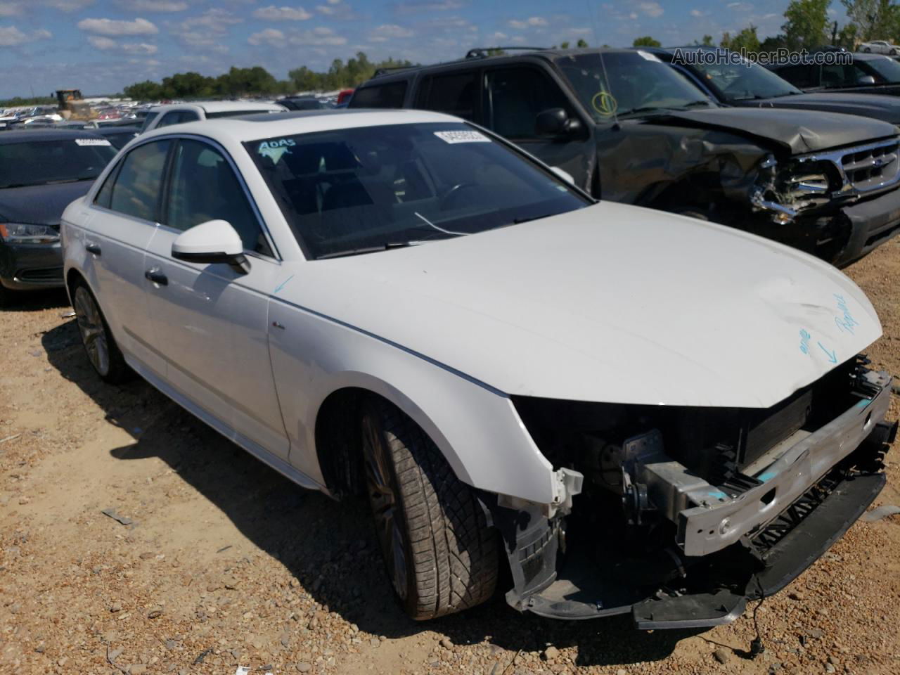 2018 Audi A4 Premium Plus White vin: WAULMAF48JA233246