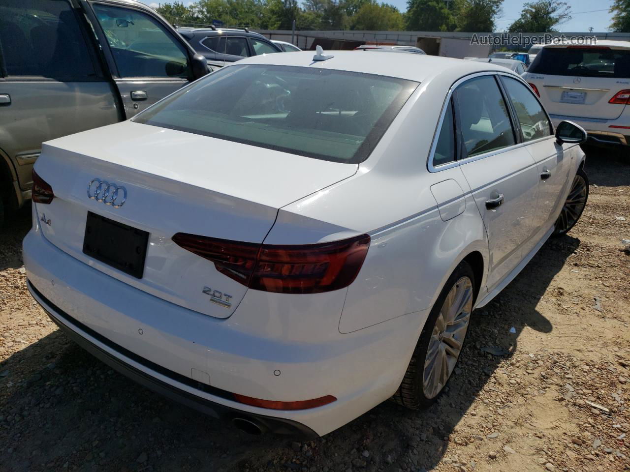 2018 Audi A4 Premium Plus White vin: WAULMAF48JA233246