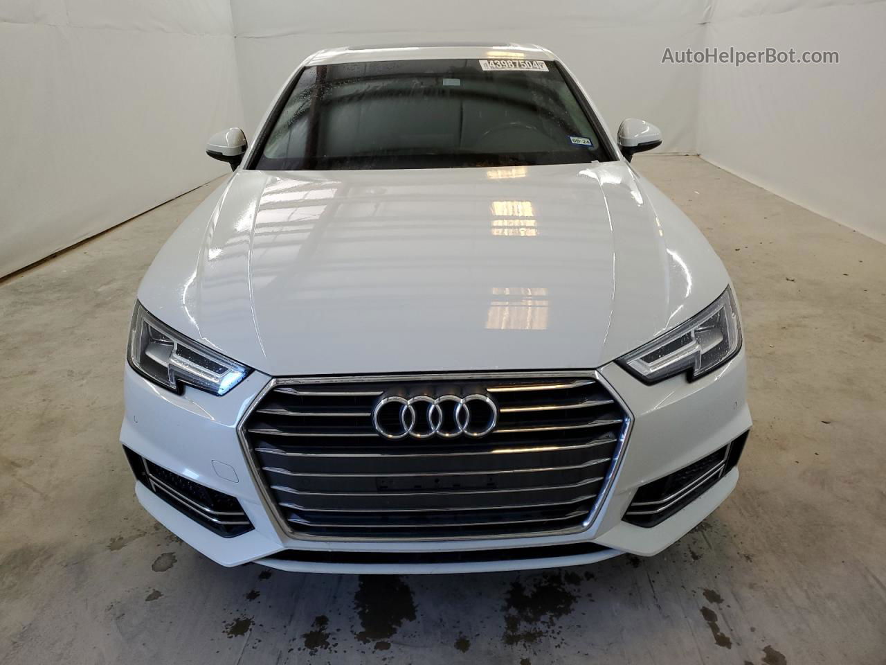 2017 Audi A4 Premium Plus White vin: WAULNAF41HN022678