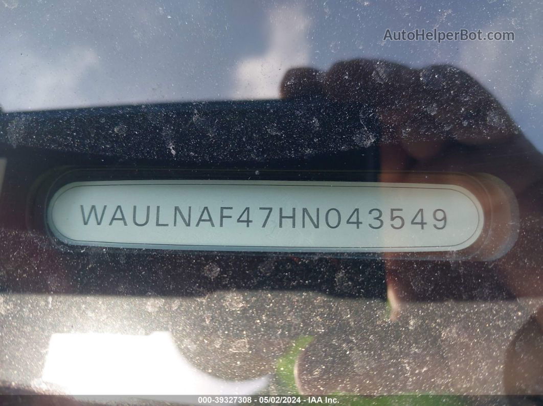 2017 Audi A4 Premium Plus White vin: WAULNAF47HN043549