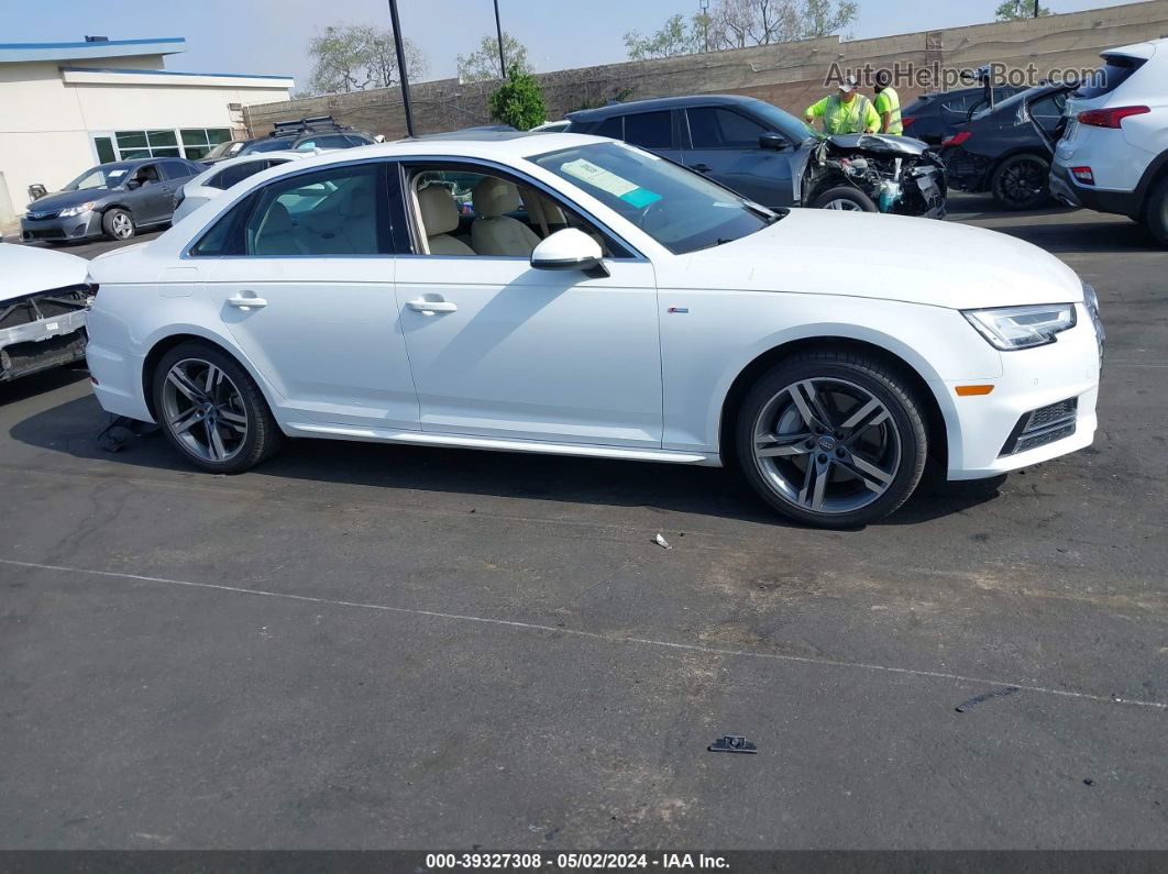 2017 Audi A4 Premium Plus White vin: WAULNAF47HN043549