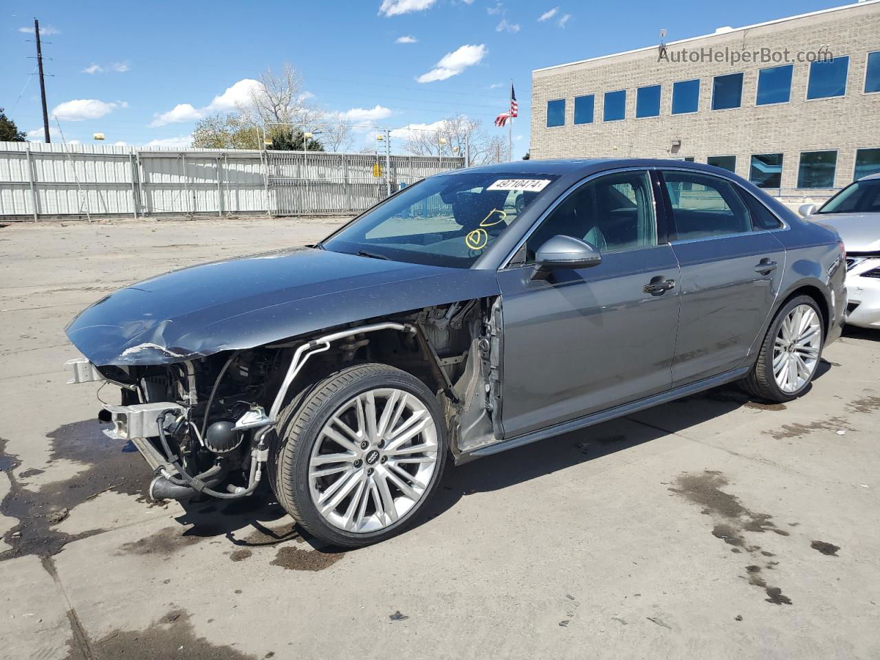 2017 Audi A4 Premium Plus Gray vin: WAULNAF4XHN050110